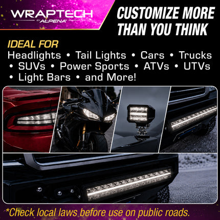 Automotive Headlight Tint, Light Smoke 16 in x 24 in 2PCS