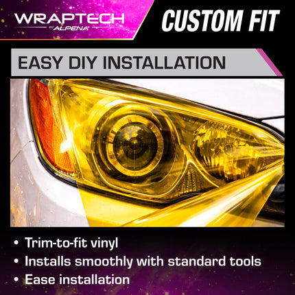 Automotive Headlight Tint, Yellow 16 in x 24 in 2PCS