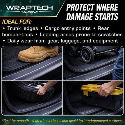 Automotive PPF (Paint Protection Film) Trunk Sill Guard, Gloss 4 in x 36 in