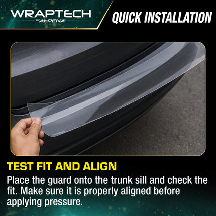 Automotive PPF (Paint Protection Film) Trunk Sill Guard, Gloss 4 in x 36 in