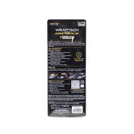 Automotive PPF (Paint Protection Film) Trunk Sill Guard, Gloss 4 in x 36 in