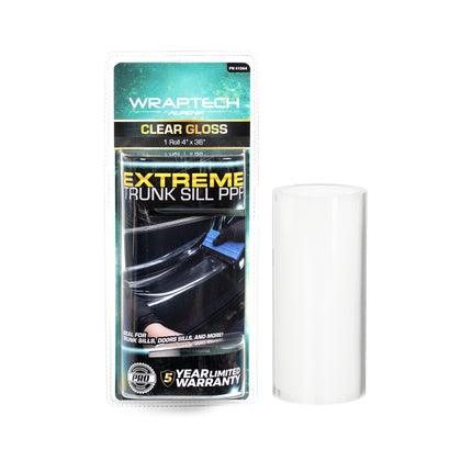Automotive PPF (Paint Protection Film) Trunk Sill Guard, Gloss 4 in x 36 in