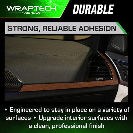 Automotive Interior Wrap, Wood Grain Pattern, 12 in × 36 in