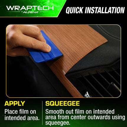 Automotive Interior Wrap, Wood Grain Pattern, 12 in × 36 in