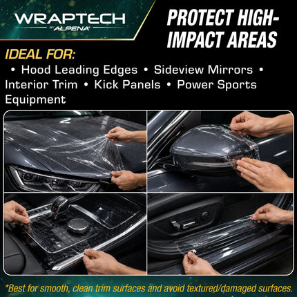 Automotive PPF (Paint Protection Film) Hood Guard, Gloss 15 in x 60 in