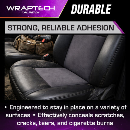 Automotive Interior Wrap, Suede Texture Black 12 in × 36 in