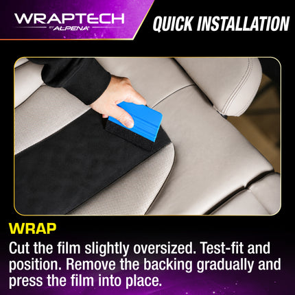 Automotive Interior Wrap, Suede Texture Black 12 in × 36 in