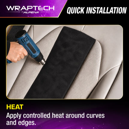 Automotive Interior Wrap, Suede Texture Black 12 in × 36 in