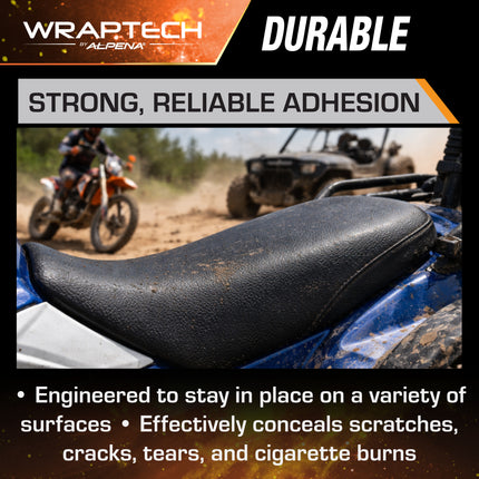 Automotive Interior Wrap, Leather Texture Black 12 in × 36 in