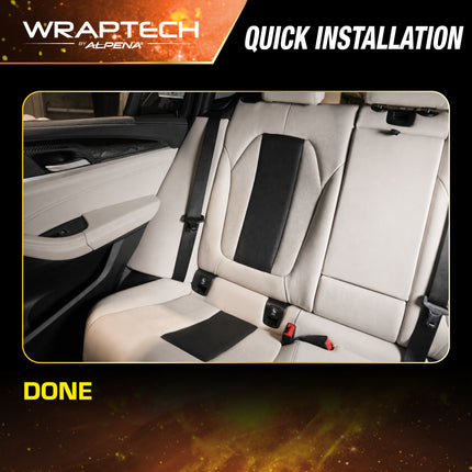 Automotive Interior Wrap, Leather Texture Black 12 in × 36 in