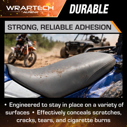 Automotive Interior Wrap, Leather Texture Gray 12 in × 36 in