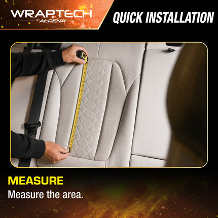 Automotive Interior Wrap, Leather Texture Gray 12 in × 36 in