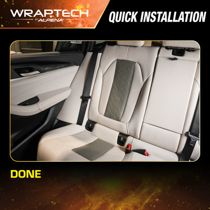 Automotive Interior Wrap, Leather Texture Gray 12 in × 36 in