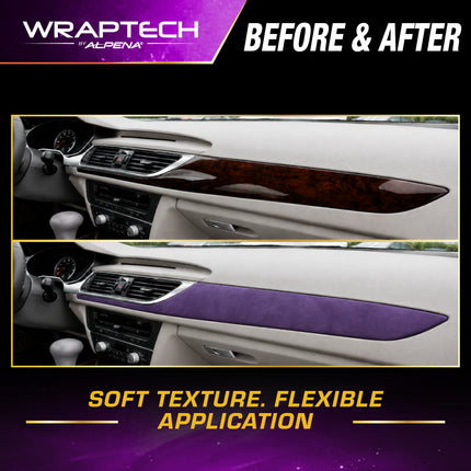 Automotive Interior Wrap, Suede Texture Purple 12 in × 36 in
