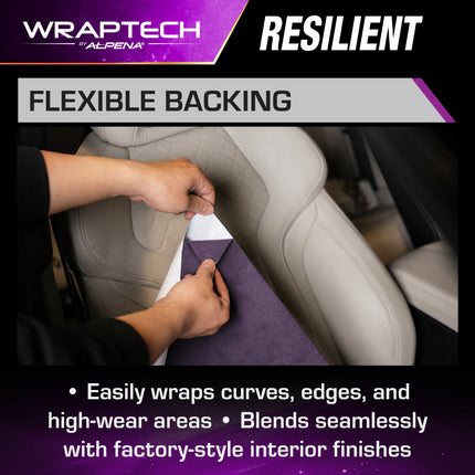 Automotive Interior Wrap, Suede Texture Purple 12 in × 36 in