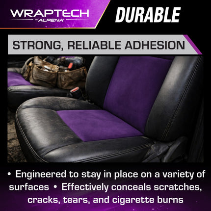 Automotive Interior Wrap, Suede Texture Purple 12 in × 36 in