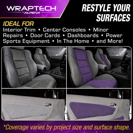 Automotive Interior Wrap, Suede Texture Purple 12 in × 36 in