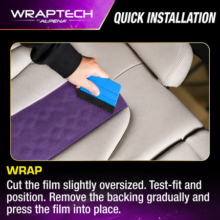 Automotive Interior Wrap, Suede Texture Purple 12 in × 36 in