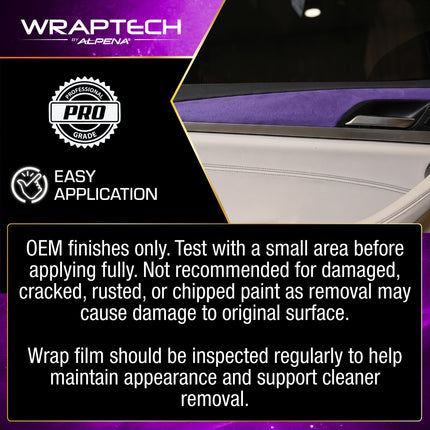 Automotive Interior Wrap, Suede Texture Purple 12 in × 36 in