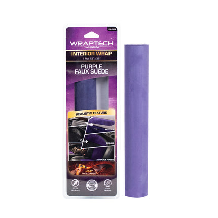 Automotive Interior Wrap, Suede Texture Purple 12 in × 36 in
