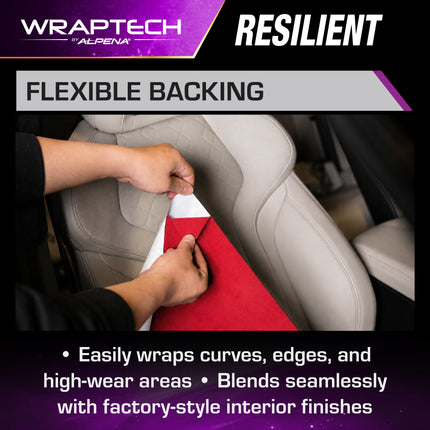 Automotive Interior Wrap, Suede Texture Red 12 in × 36 in