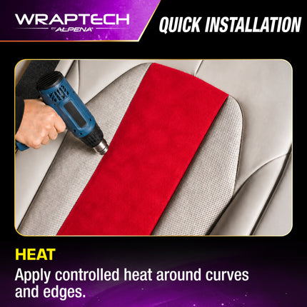 Automotive Interior Wrap, Suede Texture Red 12 in × 36 in