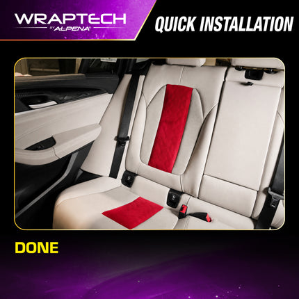 Automotive Interior Wrap, Suede Texture Red 12 in × 36 in