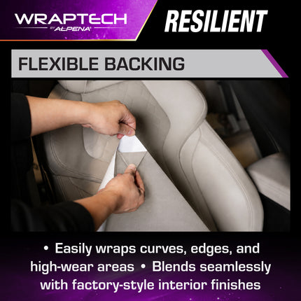 Automotive Interior Wrap, Suede Texture Gray 12 in × 36 in
