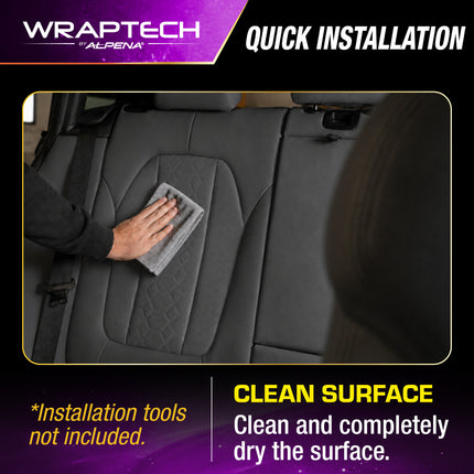 Automotive Interior Wrap, Suede Texture Gray 12 in × 36 in