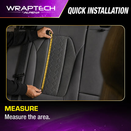 Automotive Interior Wrap, Suede Texture Gray 12 in × 36 in