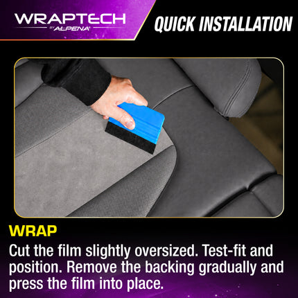 Automotive Interior Wrap, Suede Texture Gray 12 in × 36 in