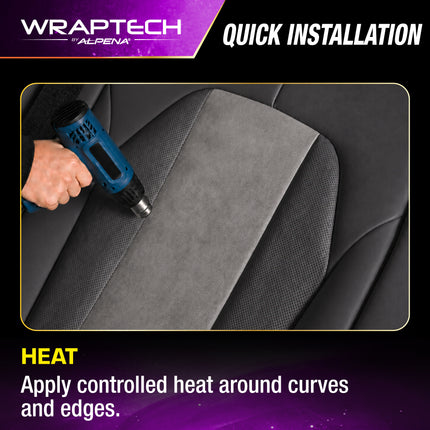 Automotive Interior Wrap, Suede Texture Gray 12 in × 36 in