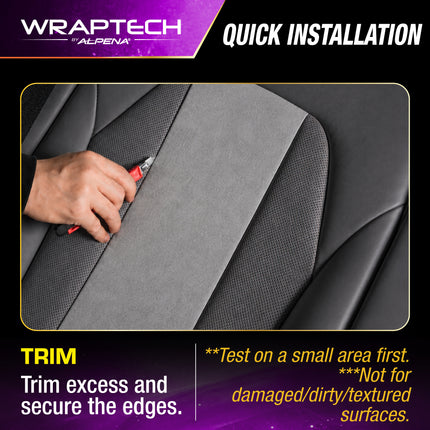 Automotive Interior Wrap, Suede Texture Gray 12 in × 36 in