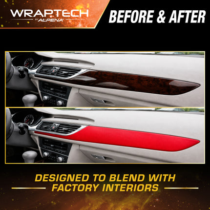 Automotive Interior Wrap, Leather Texture Red 12 in × 36 in