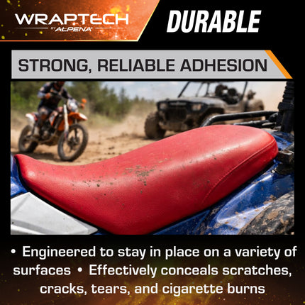 Automotive Interior Wrap, Leather Texture Red 12 in × 36 in