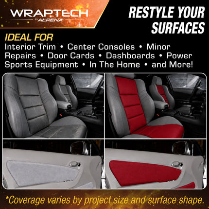 Automotive Interior Wrap, Leather Texture Red 12 in × 36 in
