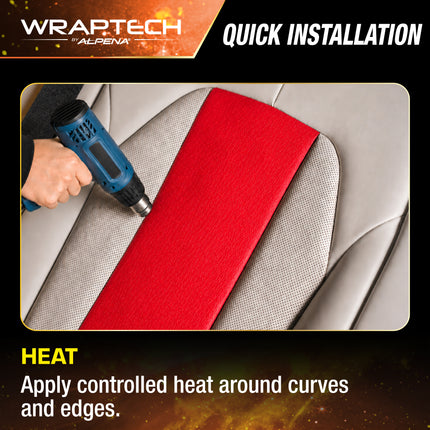 Automotive Interior Wrap, Leather Texture Red 12 in × 36 in