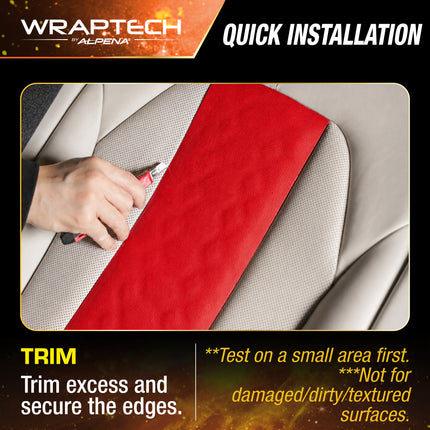 Automotive Interior Wrap, Leather Texture Red 12 in × 36 in