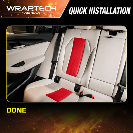 Automotive Interior Wrap, Leather Texture Red 12 in × 36 in