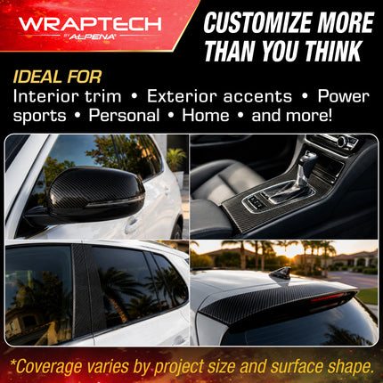 Automotive Exterior & Interior Wrap, Gloss Black Carbon Fiber 20 in × 48 in