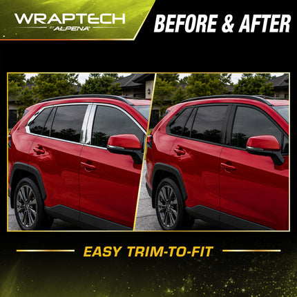 Automotive Chrome Delete Gloss Black Wrap, 2 in x 10 ft