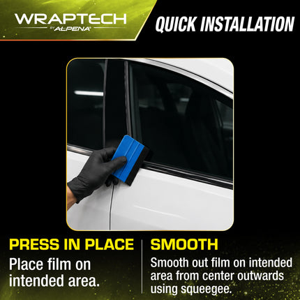 Automotive Chrome Delete Gloss Black Wrap, 2 in x 10 ft