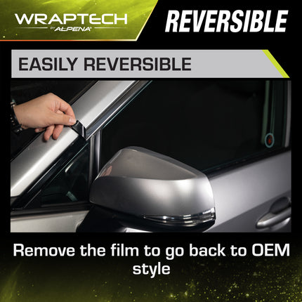 Automotive Chrome Delete Gloss Black Wrap, 4 in x 10 ft