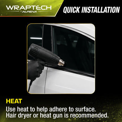 Automotive Chrome Delete Gloss Black Wrap, 4 in x 10 ft