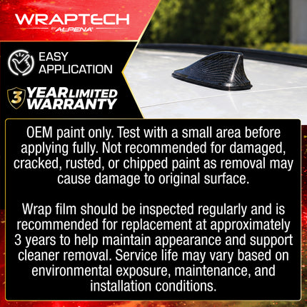 Automotive Exterior & Interior Wrap, Gloss Black Carbon 6 in × 84 in
