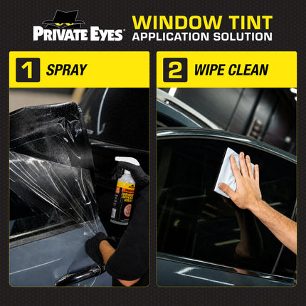 Private Eyes Window Tint Application Solution - 16 oz Install Spray