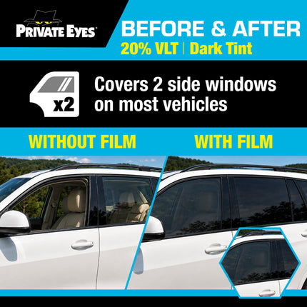 Private Eyes Essential 20% VLT Window Tint Film - 24 in x 84 in