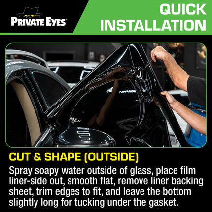 Private Eyes Advanced Carbon 5% VLT Window Tint Film - 24 in x 84 in