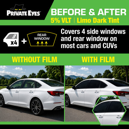 Private Eyes Advanced Carbon 5% VLT Full Car Window Tint Kit - 24 in x 264 in