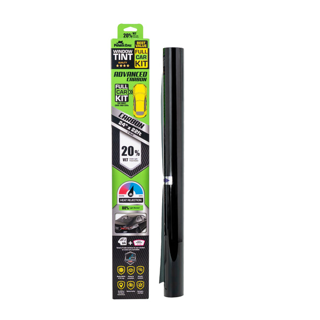 Private Eyes Advanced Carbon 20% VLT Full Car Window Tint Kit - 24 in x 264 in